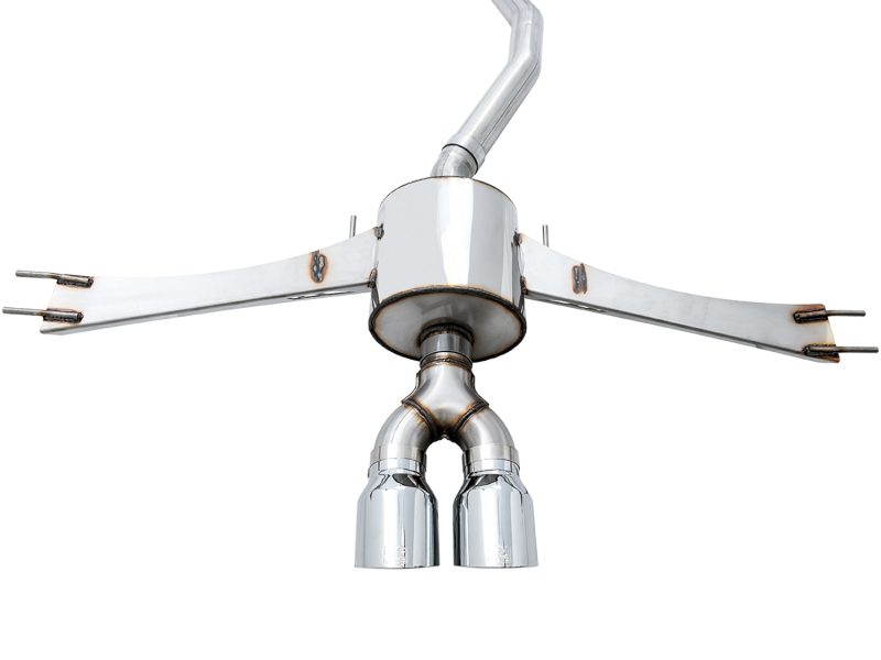 Honda Civic Si Performance Exhaust - Rear - AWE Tuning - Cat Back, Touring Edition, Dual Tips - Chrome Silver - `16-`27